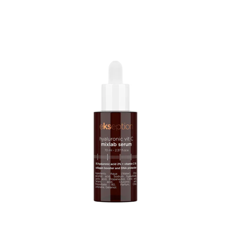 EKSEPTION HYALURONIC VITAMIN C, Drėkinamasis skaistinamasis serumas su vitaminu C, 75 ml